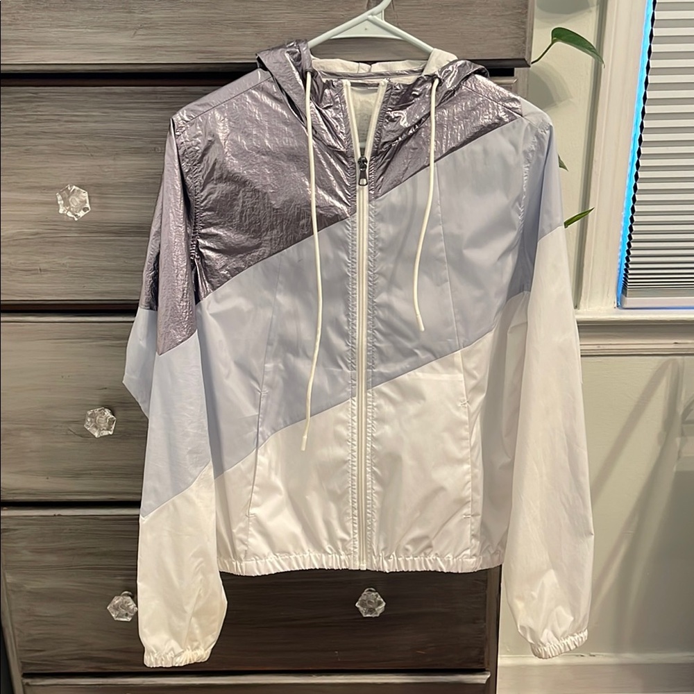 Stylish Women's White and Silver Jacket